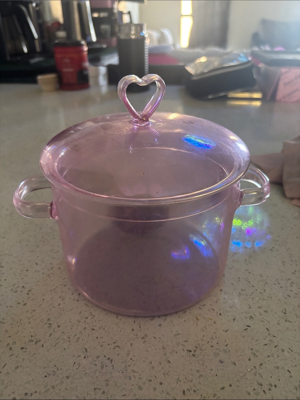 Pink Heart-Top Mini Cooking Pot
